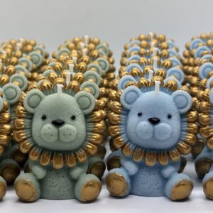 Vela Souvenir León en Tul para Baby Shower y Bautizos | 12 Colores