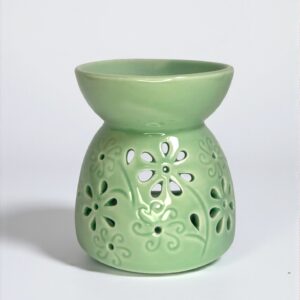 Difusor cerámico flores con diseño artesanal para wax melts y aromaterapia