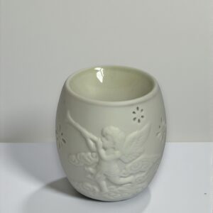 Difusor cerámico Angel blanco artesanal para aromaterapia con esencia aromática