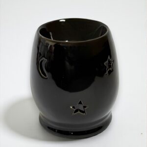 Difusor aromático Luna y Estrella de cerámica artesanal con diseño calado