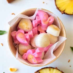 Wax melts Hawaiano de cera de soja natural con fragancia tropical de piña y coco