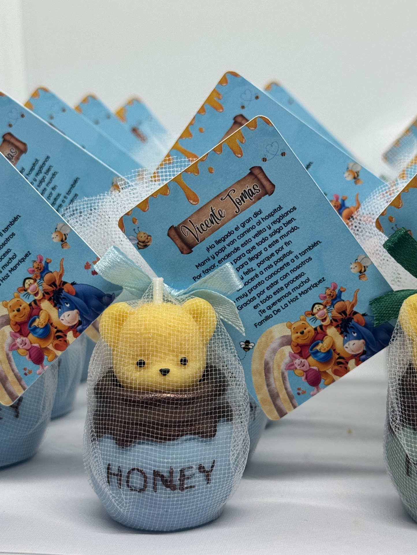 Vela Osito Miel en Tul 30g - Vela Artesanal Premium - Imagen 2