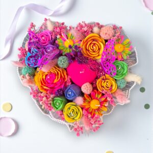 Bouquet velas arcoíris artesanales 7 colores hecho a mano