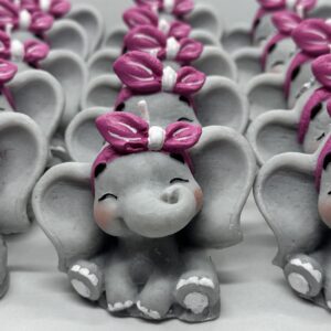 Souvenir Baby Shower Elefantita en Tul 56g Personalizado