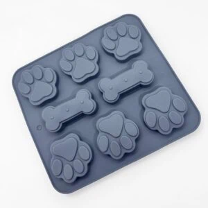 Molde Silicona Huella y Huesito 9 Cavidades para Wax Melts