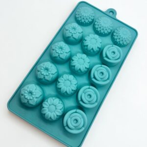 Molde Silicona Flor 15 Cavidades para Wax Melts