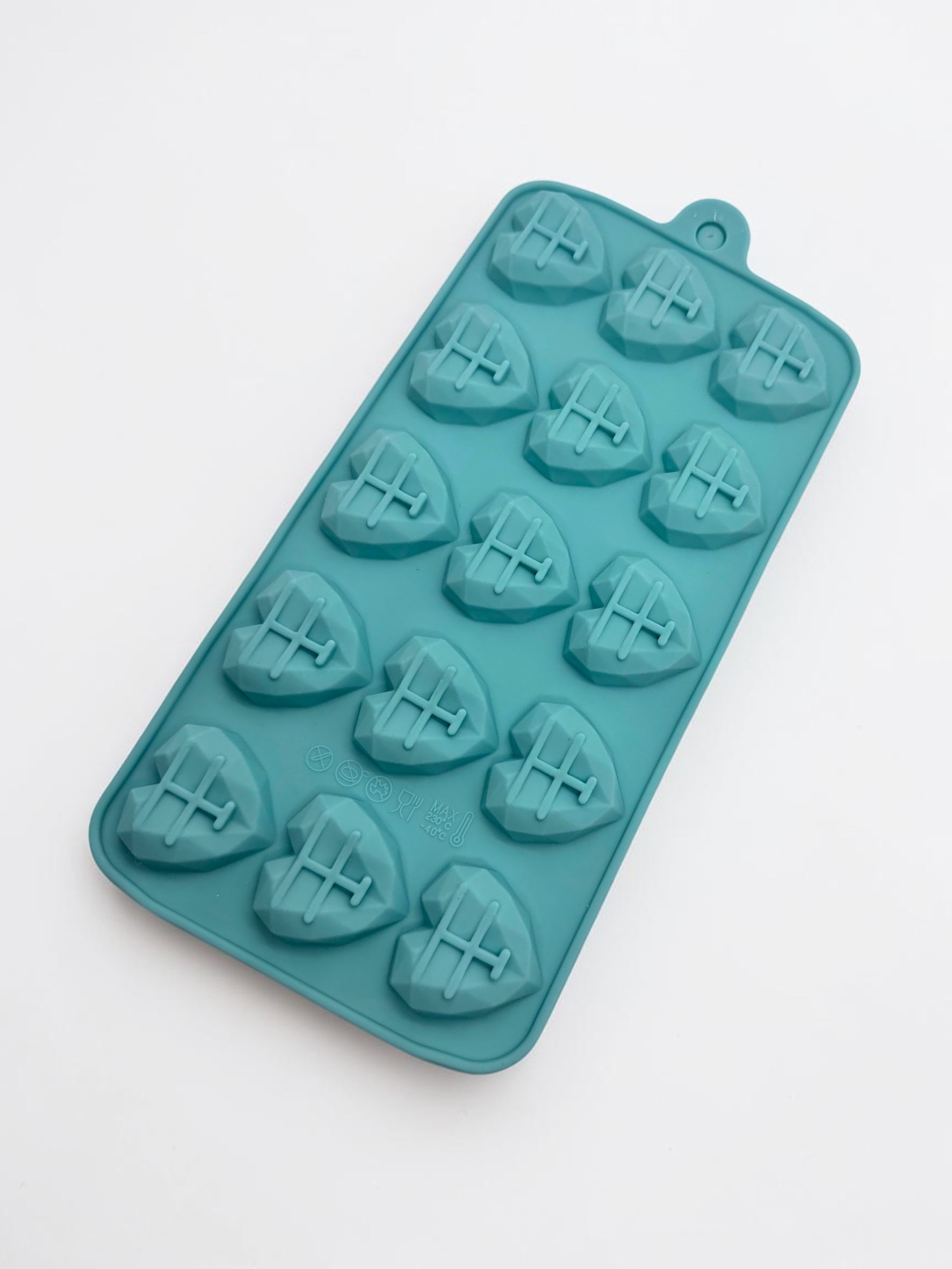 Molde Silicona Bombón Corazón 15 Cavidades para Wax Melts